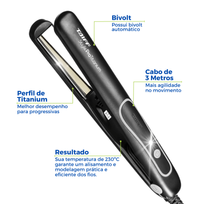 Chapinha De Cabelo Prancha Alisadora BIVOLT Cerâmica Philco